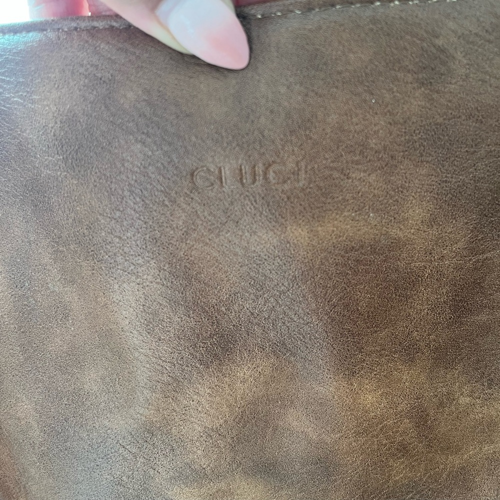 NWOT Brown Vegan Leather Handbag - Picture 14 of 15